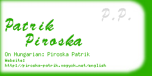 patrik piroska business card